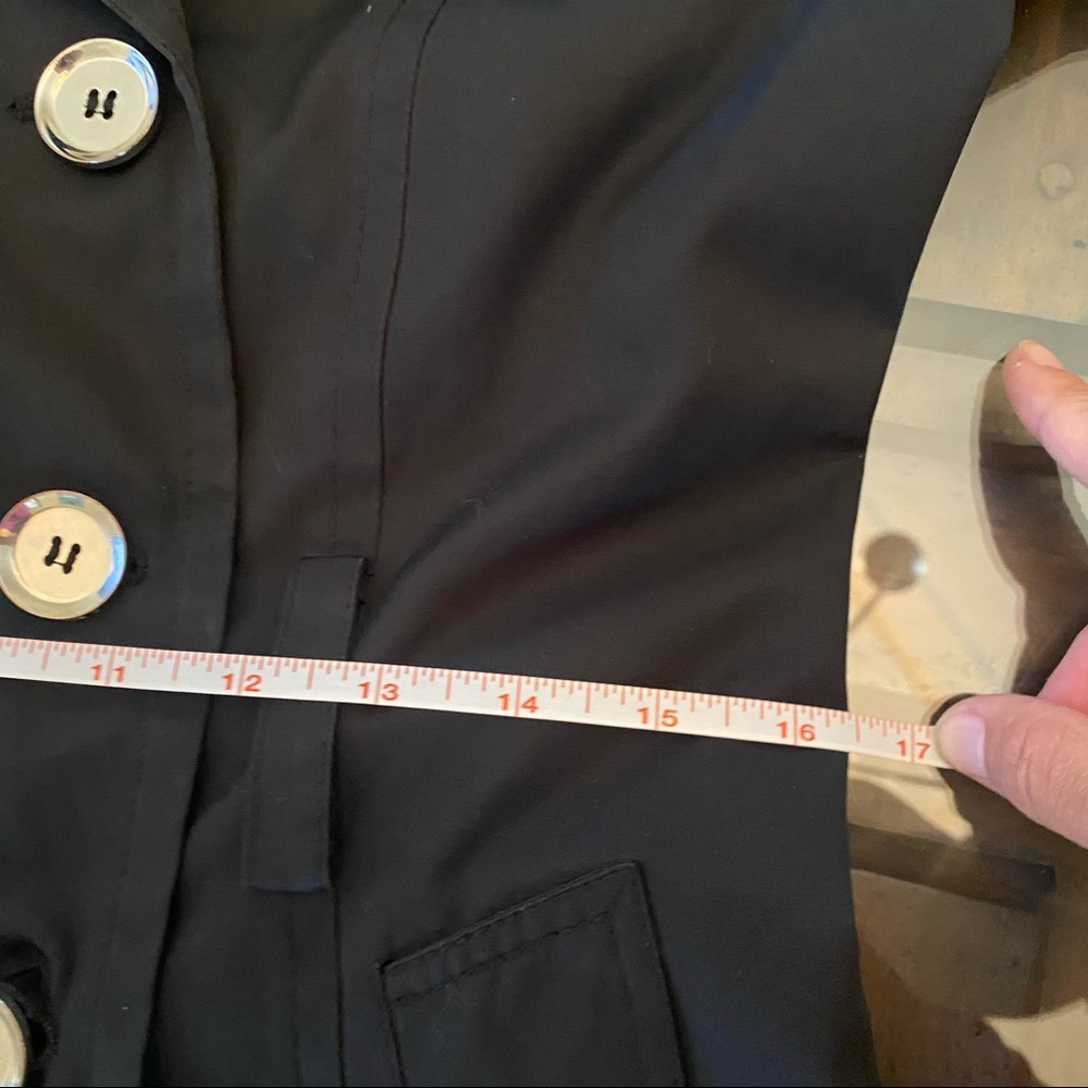 Express Double Breasted Black Trench Coat - Picture 11 of 12